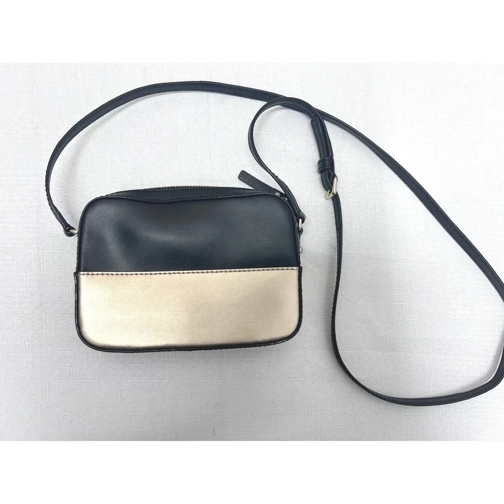 Kate Spade Crossbody Bag Womens Small Black Gold Good Two Tone Camera Bag